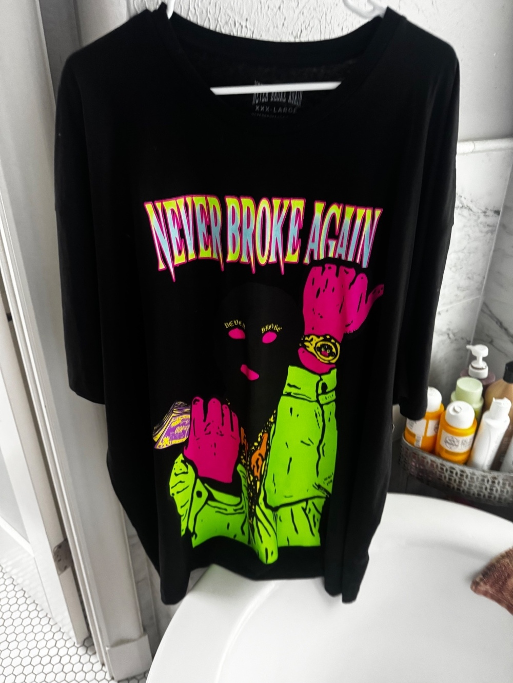 VINTAGE Never Broke Again black graphic T shirt